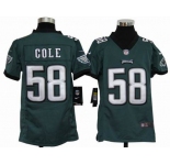 nike youth nfl jerseys philadelphia eagles #58 trent cole green[nike]