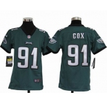 nike youth nfl jerseys philadelphia eagles #91 cox green[nike]