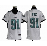 nike youth nfl jerseys philadelphia eagles #91 cox white[nike]
