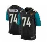 Men Nike Jacksonville Jaguars #74 Cam Robinson Game Black Alternate NFL Jersey