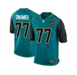 Men Nike Jacksonville Jaguars #77 Patrick Omameh Game Teal Green Team Color NFL Jersey