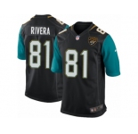 Men Nike Jacksonville Jaguars #81 Mychal Rivera Game Black Alternate NFL Jersey