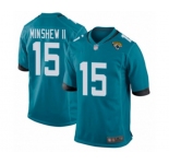 Men's Jacksonville Jaguars #15 Gardner Minshew II Game Teal Green Alternate Football Jersey