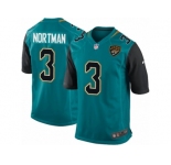 Men's Nike Jacksonville Jaguars #3 Brad Nortman Game Teal Green Team Color NFL Jersey