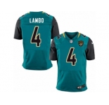 Men Nike Jacksonville Jaguars #4 Josh Lambo Elite Teal Green Team Color NFL Jersey