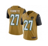 Men's Nike Jacksonville Jaguars #27 Leonard Fournette Elite Gold Rush NFL Jersey