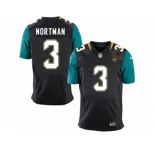 Men's Nike Jacksonville Jaguars #3 Brad Nortman Elite Black Alternate NFL Jersey