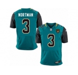 Men's Nike Jacksonville Jaguars #3 Brad Nortman Elite Teal Green Team Color NFL Jersey
