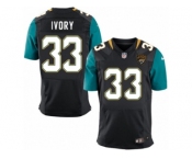 Men's Nike Jacksonville Jaguars #33 Chris Ivory Elite Black Alternate NFL Jersey