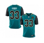 Men's Nike Jacksonville Jaguars #33 Chris Ivory Elite Teal Green Team Color NFL Jersey