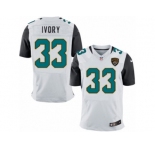 Men's Nike Jacksonville Jaguars #33 Chris Ivory Elite White NFL Jersey