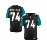 Men's Nike Jacksonville Jaguars #74 Mackenzy Bernadeau Elite Black Alternate NFL Jersey