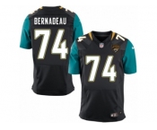 Men's Nike Jacksonville Jaguars #74 Mackenzy Bernadeau Elite Black Alternate NFL Jersey