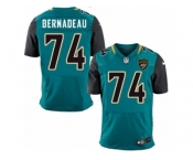 Men's Nike Jacksonville Jaguars #74 Mackenzy Bernadeau Elite Teal Green Team Color NFL Jersey