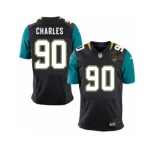 Men's Nike Jacksonville Jaguars #90 Stefan Charles Elite Black Alternate NFL Jersey