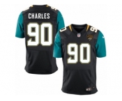 Men's Nike Jacksonville Jaguars #90 Stefan Charles Elite Black Alternate NFL Jersey