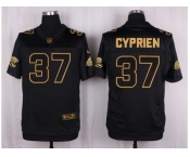 Nike Jacksonville Jaguars #37 John Cyprien Black Pro Line Gold Collection Jersey[Elite]