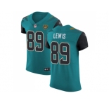 Nike Jacksonville Jaguars #89 Marcedes Lewis Teal Green Team Color Men Stitched NFL Vapor Untouchable Elite Jersey