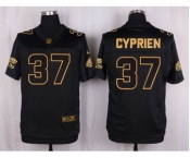 nike nfl jerseys jacksonville jaguars #37 cyprien black gold collection[Elite]