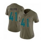 Women Jacksonville Jaguars #41 Josh Allen Limited Olive 2017 Salute to Service Football Jersey