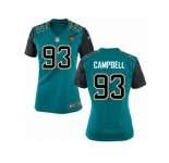 Women Jacksonville Jaguars #93 Calais Campbell Nike Green Jersey