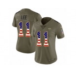 Women Nike Jacksonville Jaguars #11 Marqise Lee Limited Olive USA Flag 2017 Salute to Service NFL Jersey