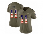 Women Nike Jacksonville Jaguars #11 Marqise Lee Limited Olive USA Flag 2017 Salute to Service NFL Jersey