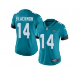 Women Nike Jacksonville Jaguars #14 Justin Blackmon Teal Green Team Color Stitched NFL Vapor Untouchable Limited Jersey