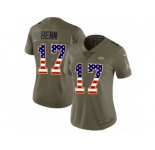 Women Nike Jacksonville Jaguars #17 Arrelious Benn Limited Olive USA Flag 2017 Salute to Service NFL Jersey