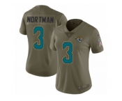 Women Nike Jacksonville Jaguars #3 Brad Nortman Limited Olive 2017 Salute to Service NFL Jersey