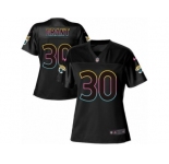 Women Nike Jacksonville Jaguars #30 Corey Grant Game Black Fashion NFL Jersey