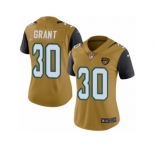 Women Nike Jacksonville Jaguars #30 Corey Grant Limited Gold Rush Vapor Untouchable NFL Jersey