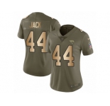 Women Nike Jacksonville Jaguars #44 Myles Jack Limited Olive Gold 2017 Salute to Service NFL Jersey
