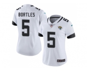 Women Nike Jacksonville Jaguars #5 Blake Bortles White Stitched NFL Vapor Untouchable Limited Jersey