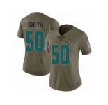 Women Nike Jacksonville Jaguars #50 Telvin Smith Limited Olive 2017 Salute to Service NFL Jersey