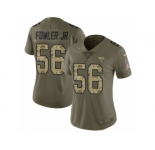 Women Nike Jacksonville Jaguars #56 Dante Fowler Jr Limited Olive Camo 2017 Salute to Service NFL Jersey