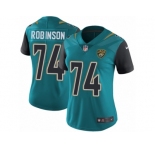 Women Nike Jacksonville Jaguars #74 Cam Robinson Teal Green Team Color Vapor Untouchable Limited Player NFL Jersey