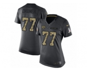 Women Nike Jacksonville Jaguars #77 Patrick Omameh Limited Black 2016 Salute to Service NFL Jersey