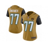 Women Nike Jacksonville Jaguars #77 Patrick Omameh Limited Gold Rush Vapor Untouchable NFL Jersey