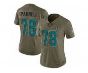 Women Nike Jacksonville Jaguars #78 Jermey Parnell Limited Olive 2017 Salute to Service NFL Jersey