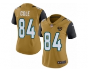 Women Nike Jacksonville Jaguars #84 Keelan Cole Limited Gold Rush Vapor Untouchable NFL Jersey