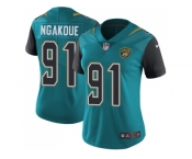 Women Nike Jacksonville Jaguars #91 Yannick Ngakoue Teal Green Team Color Stitched NFL Vapor Untouchable Limited Jersey