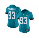 Women Nike Jacksonville Jaguars #93 Calais Campbell Teal Green Team Color Stitched NFL Vapor Untouchable Limited Jersey