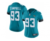 Women Nike Jacksonville Jaguars #93 Calais Campbell Teal Green Team Color Stitched NFL Vapor Untouchable Limited Jersey