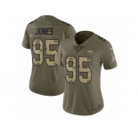 Women Nike Jacksonville Jaguars #95 Abry Jones Limited Olive Camo 2017 Salute to Service NFL Jersey