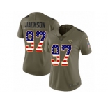 Women Nike Jacksonville Jaguars #97 Malik Jackson Limited Olive USA Flag 2017 Salute to Service NFL Jersey