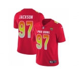 Women Nike Jacksonville Jaguars #97 Malik Jackson Red Stitched NFL Limited AFC 2018 Pro Bowl Jersey
