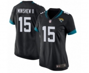 Women's Jacksonville Jaguars #15 Gardner Minshew II Game Black Team Color Football Jersey