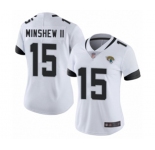 Women's Jacksonville Jaguars #15 Gardner Minshew II White Vapor Untouchable Limited Player Football Jersey