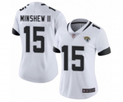 Women's Jacksonville Jaguars #15 Gardner Minshew II White Vapor Untouchable Limited Player Football Jersey